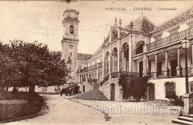 Postal antigo de Coimbra, Portugal: Universidade de Coimbra.