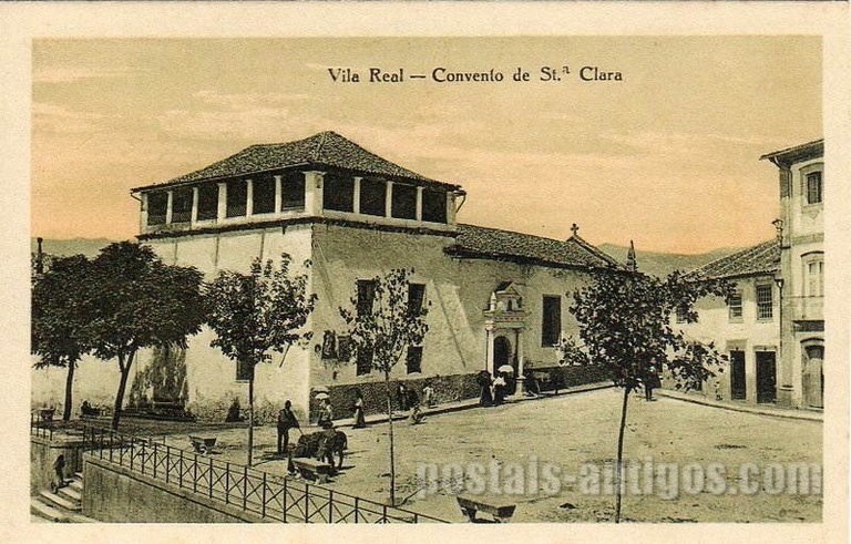 Bilhete postal antigo de Vila Real, Convento de Santa Clara | Portugal em postais antigos