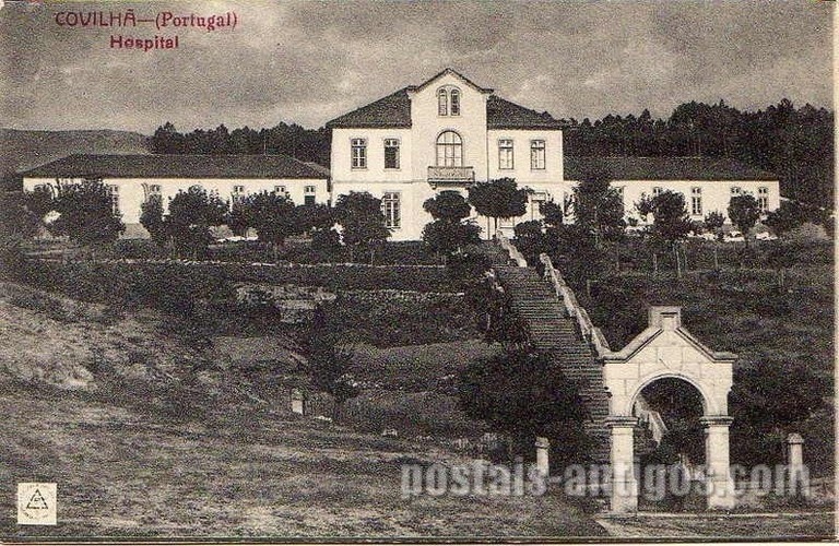 Postal antigo de Covilhã, Portugal: Hospital.