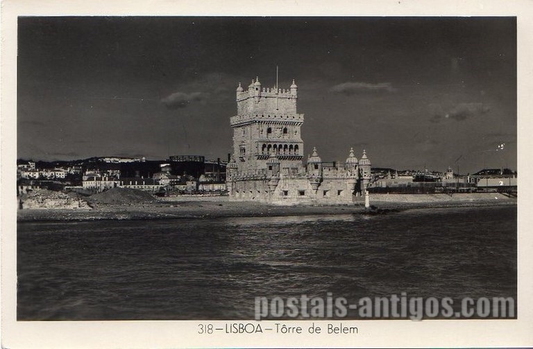 Bilhete postal antigo de Lisboa , Portugal: Torre de Bélem - 152