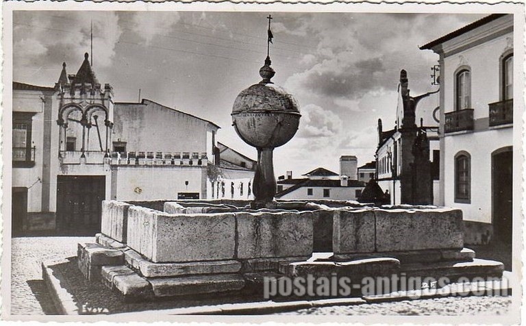Bilhete postal da Fonte das Portas de Moura​, Évora | Portugal em postais antigos