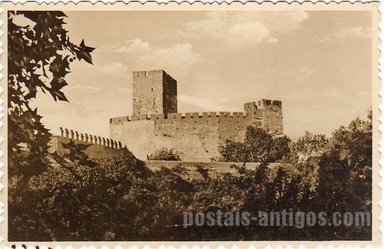 Bilhete postal ilustrado de Tomar, Castelo dos Templários | Portugal em postais antigos 