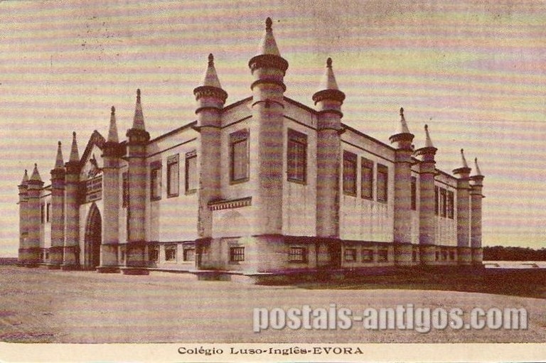 Bilhete postal do Colégio Luso-Inglês ​em Évora | Portugal em postais antigos