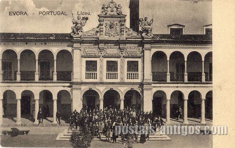 Bilhete postal do Liceu de Évora | Portugal em postais antigos