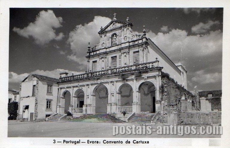 Bilhete postal do Convento da Cartuxa​, Évora | Portugal em postais antigos