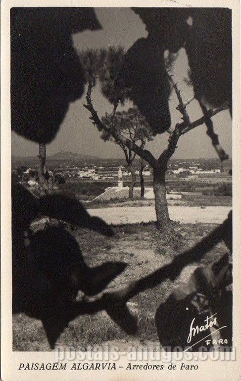 Bilhete postal de paisagem Algarvia em Faro | Portugal em postais antigos