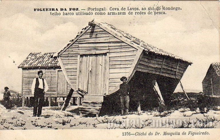 Figueira da Foz, Cova de Lavos, ao sul do Mondego Postal antigo de Figueira da Foz, Portugal: Cova de Lavos.