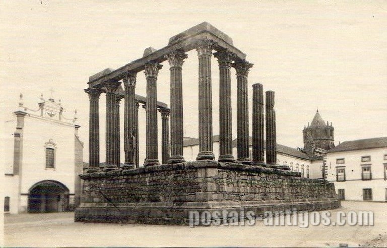 Bilhete postal de Templo Romano de Diana​ de Évora | Portugal em postais antigos