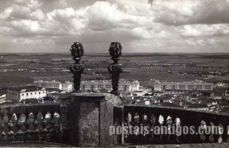 Bilhete postal da Vista parcial da Cidade​ de Évora | Portugal em postais antigos