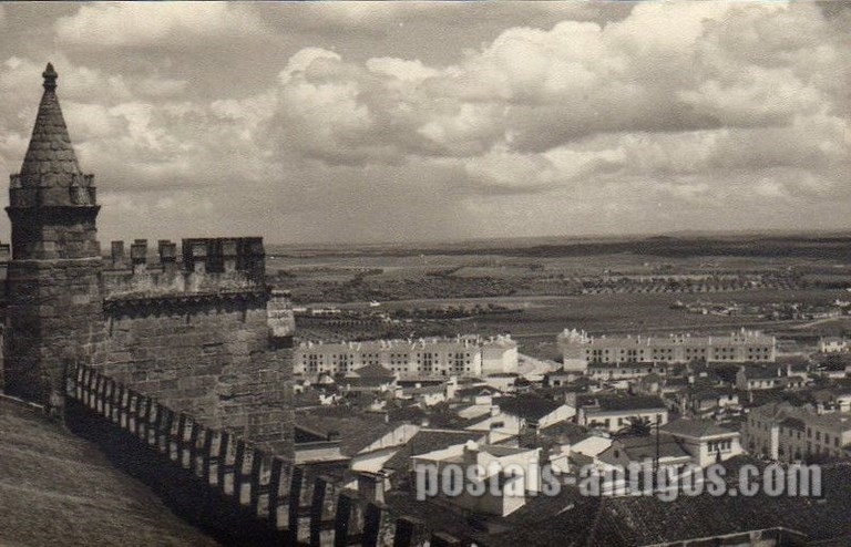 Bilhete postal da Vista parcial da Cidade​ de Évora | Portugal em postais antigos