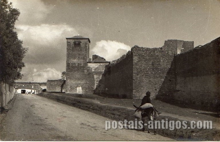 Bilhete postal das ​Muralhas Fernandina, Évora | Portugal em postais antigos