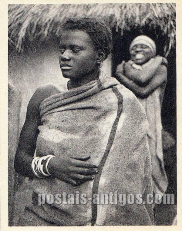 Tipo de Bijagós, Exposição Colonial Portuguesa, 1934, Porto | Portugal em postais antigos 