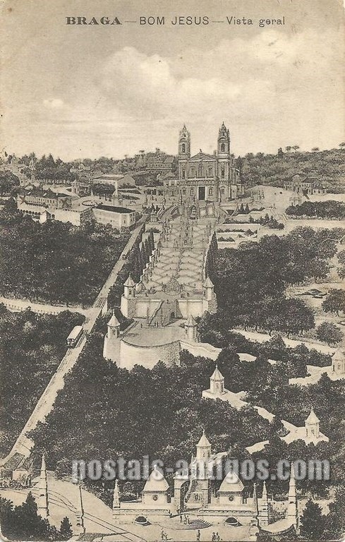 Bilhete postal do Bom Jesus, Braga | Portugal em postais antigos