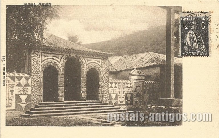 Bilhete postal do Mosteiro de Buçaco | Portugal em postais antigos