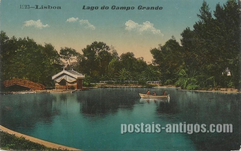 Bilhete postal de Lisboa, Lago do Campo Grande | Portugal em postais antigos 