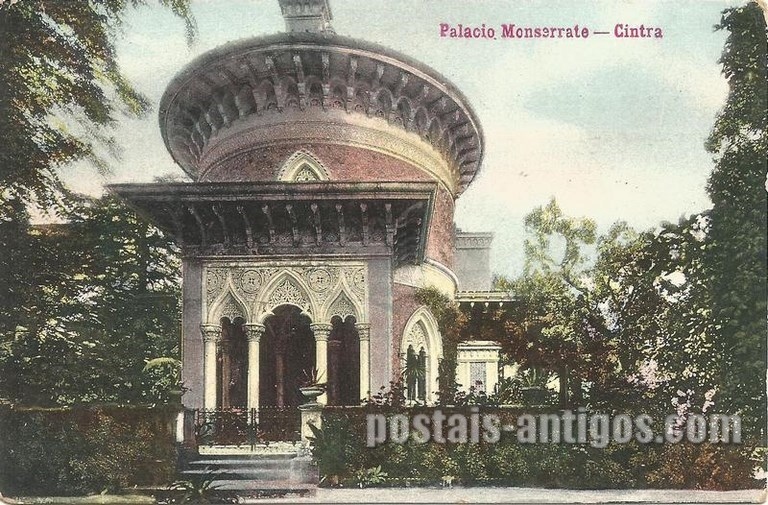 Bilhete postal do Palácio de Monserrate, Sintra | Portugal em postais antigos