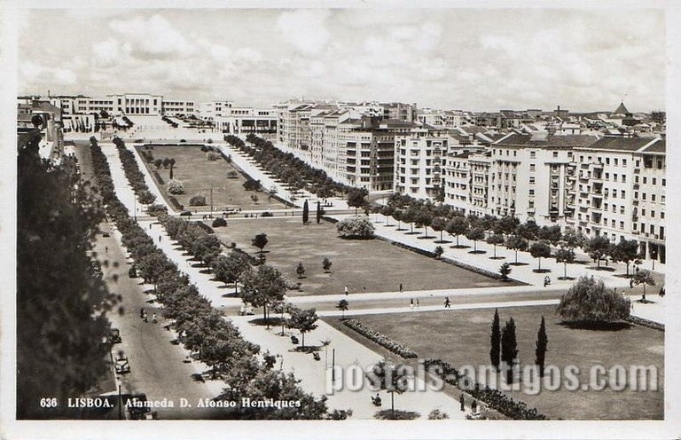 Bilhete postal ilustrado de Lisboa, Alameda Dom Afonso Henriques 636 | Portugal em postais antigos