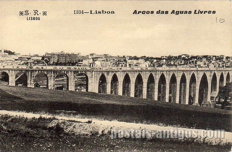 Bilhete postal ilustrado de Lisboa, Aqueduto das Águas Livres - 3 | Portugal em postais antigos
