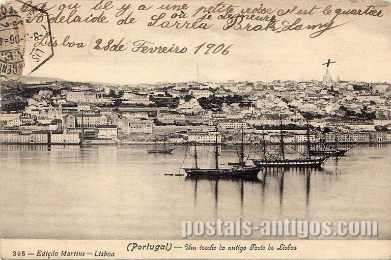 Bilhete postal ilustrado de Lisboa, Antigo Porto | Portugal em postais antigos