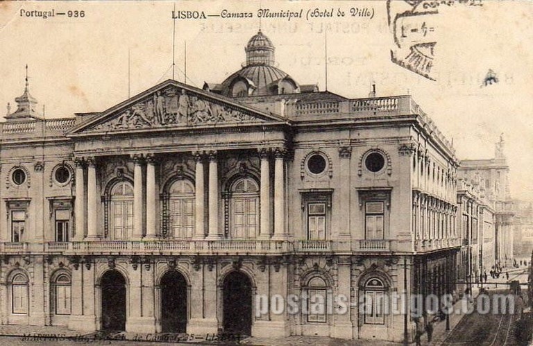 Bilhete postal ilustrado de Lisboa: Câmara Municipal de Lisboa - 2 | Portugal em postais antigos