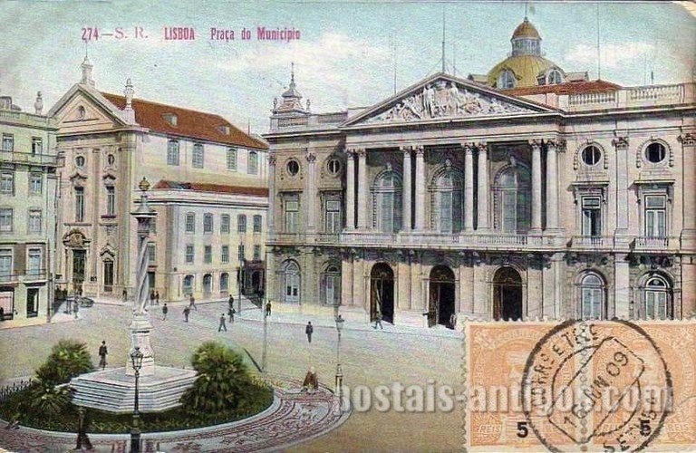 Bilhete postal ilustrado de Lisboa: Câmara Municipal de Lisboa | Portugal em postais antigos