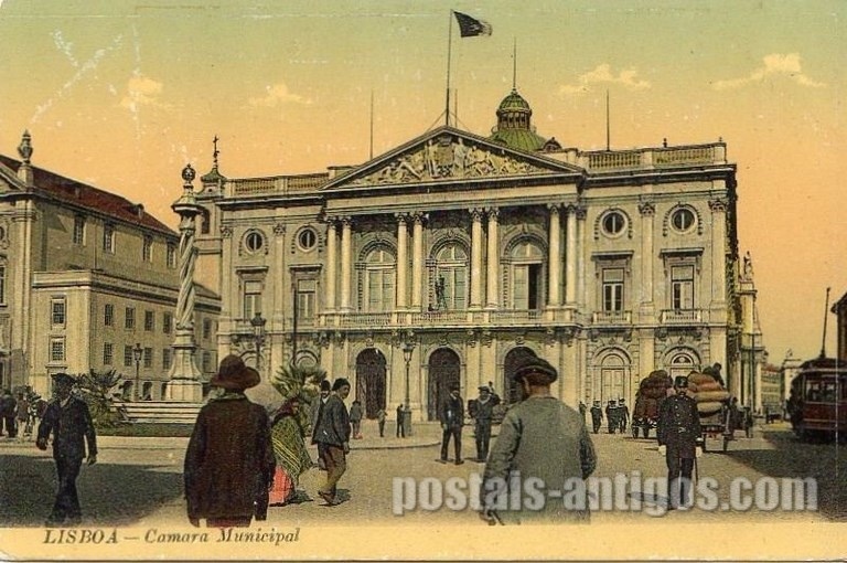 Bilhete postal antigo de Lisboa: Câmara Municipal de Lisboa | Portugal em postais antigos