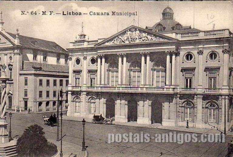 Bilhete postal ilustrado de Lisboa: Câmara Municipal de Lisboa | Portugal em postais antigos