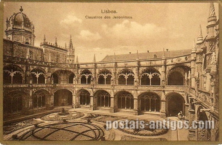 Bilhete postal de Lisboa, Portugal: Belém - Claustro exterior do Mosteiro dos Jerónimos. 5