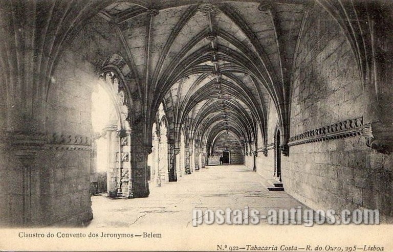 Bilhete postal de Lisboa, Portugal: Galería superior do Claustro do Mosteiro dos Jerónimos. 2