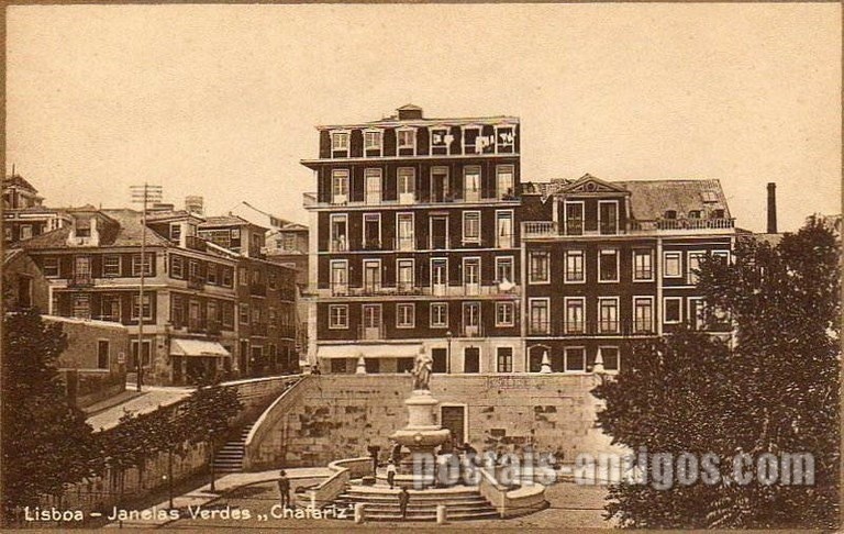 Bilhete postal ilustrado de Lisboa, Chafariz das Janelas Verdes | Portugal em postais antigos