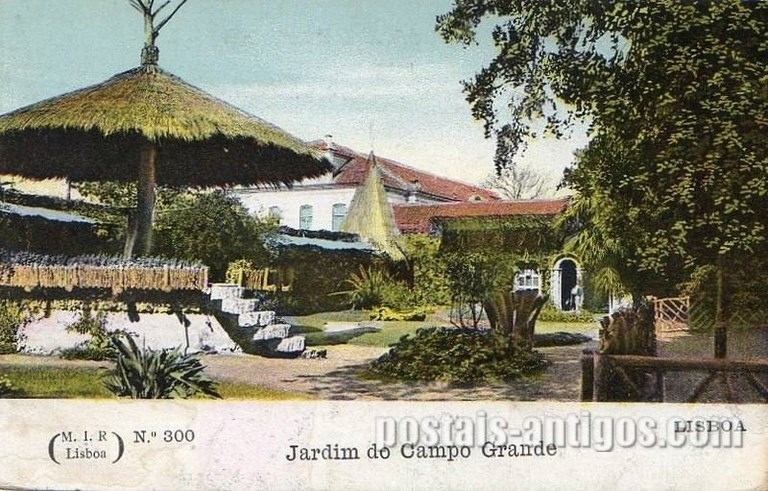Bilhete postal ilustrado de Lisboa, Jardim do Campo Grande | Portugal em postais antigos