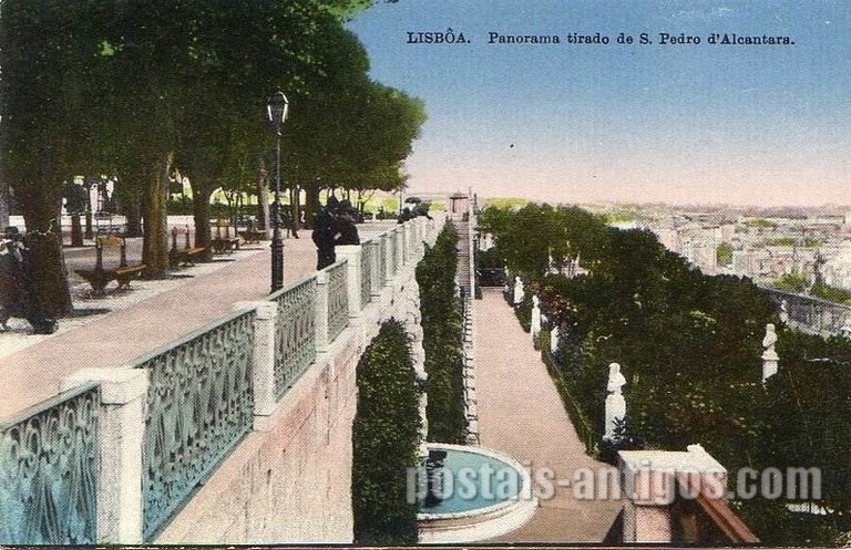 Bilhete postal de Lisboa : Jardim São Pedro de Alcântara - 11  | Portugal em postais antigos