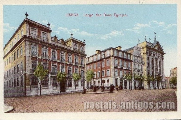 Bilhete postal de Lisboa: Largo do Chiado  | Portugal em postais antigos
