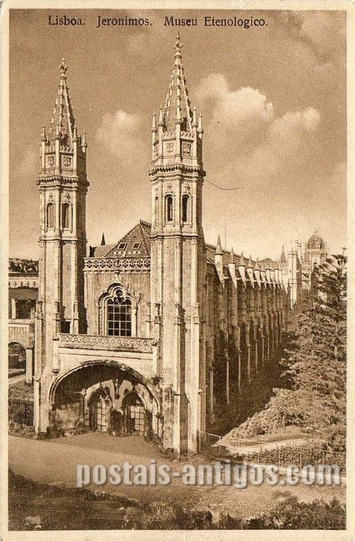 Bilhete postal de Lisboa, Portugal: Mosteiro dos Jerónimos - Museu etnológico.