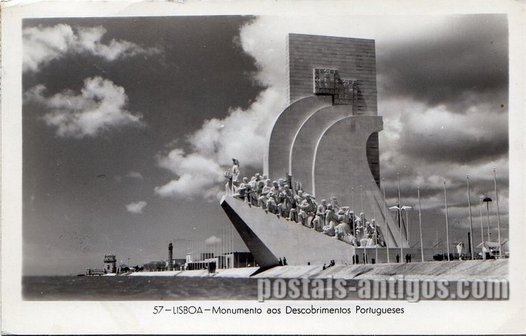 Bilhete postal de Lisboa, Portugal: Monumento aos Descobrimentos Portugueses.