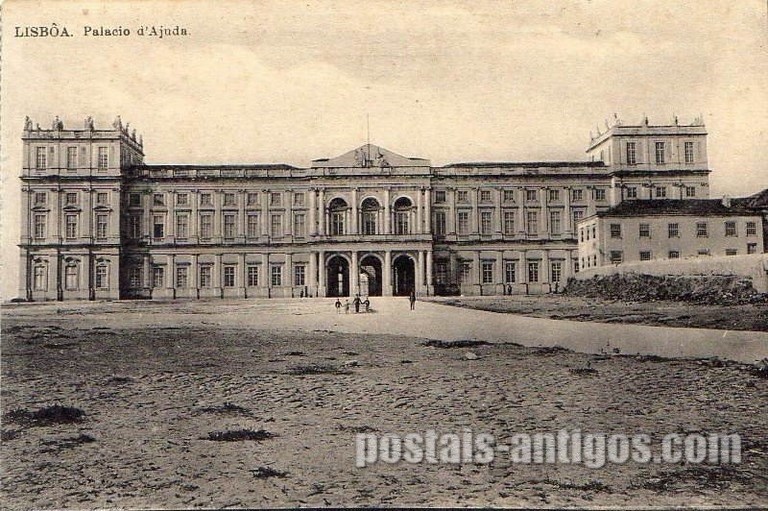Bilhete postal ilustrado de Lisboa, Palácio da Ajuda | Portugal em postais antigos