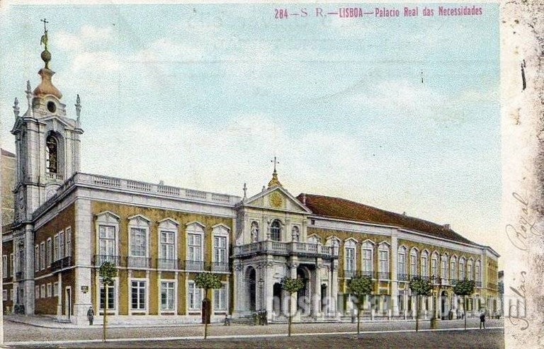 Bilhete postal ilustrado de Lisboa, Palácio das Necessidades - 2 | Portugal em postais antigos