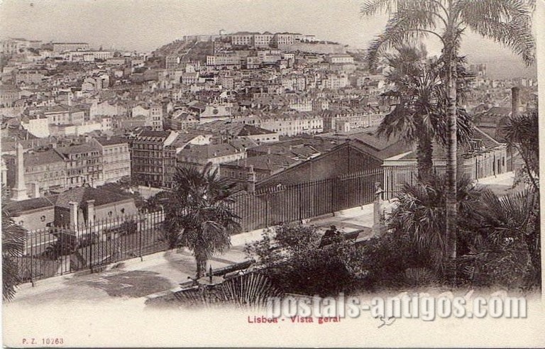 Bilhete postal de Lisboa : Jardim São Pedro de Alcântara - 1  | Portugal em postais antigos