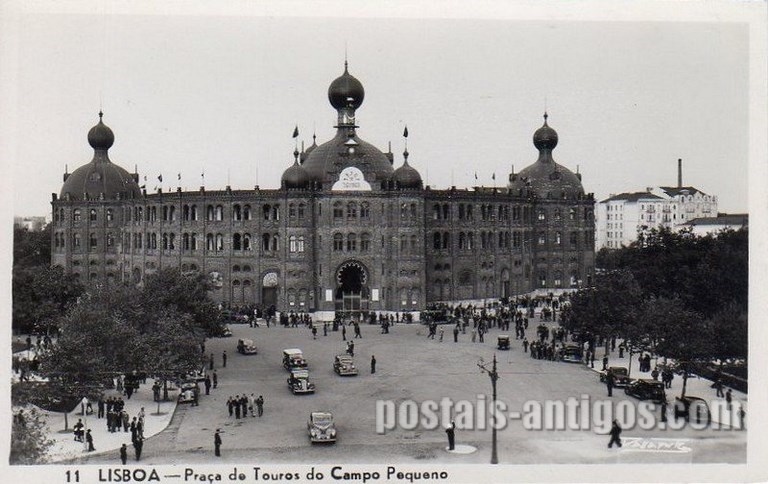 Bilhete postal ilustrado de Lisboa, Praça de Touros, Campo Pequeno | Portugal em postais antigos