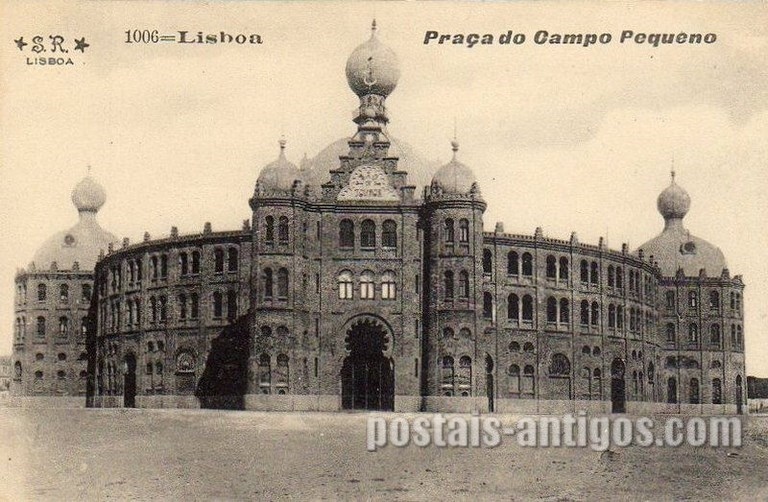 Bilhete postal ilustrado de Lisboa, Praça de Touros do Campo Pequeno | Portugal em postais antigos