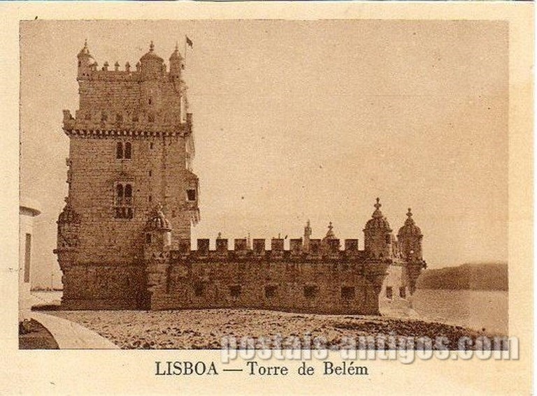 Bilhete postal antigo de Lisboa , Portugal: Torre de Bélem - 106