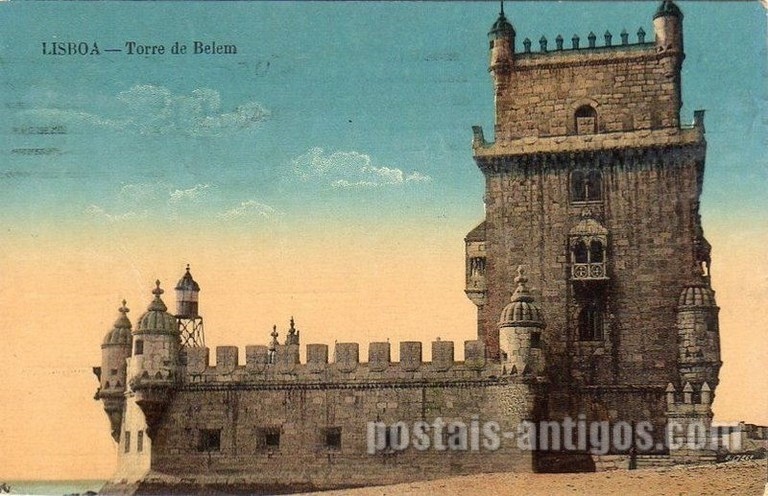 Bilhete postal antigo de Lisboa , Portugal: Torre de Bélem - 88