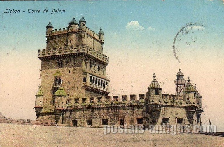 Bilhete postal antigo de Lisboa , Portugal: Torre de Bélem - 99
