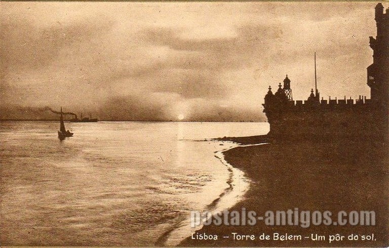 Bilhete postal antigo de Lisboa , Portugal: Torre de Bélem - 103