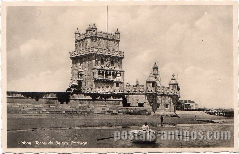 Bilhete postal antigo de Lisboa , Portugal: Torre de Bélem - 113