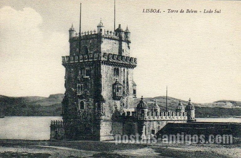 Bilhete postal antigo de Lisboa , Portugal: Torre de Bélem - 109