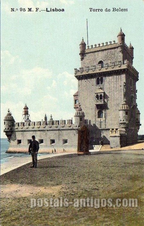 Bilhete postal antigo de Lisboa , Portugal: Torre de Bélem - 71