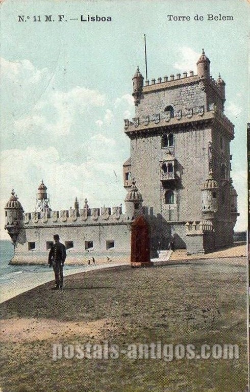 Bilhete postal antigo de Lisboa , Portugal: Torre de Bélem - 70