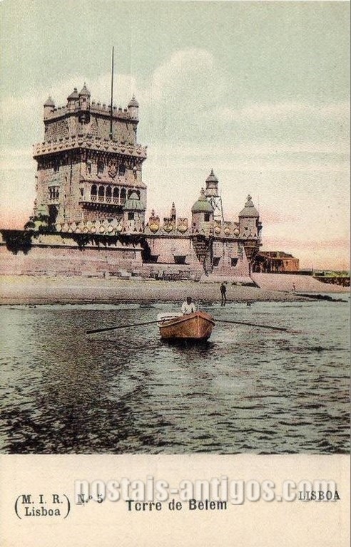 Bilhete postal antigo de Lisboa , Portugal: Torre de Bélem - 66