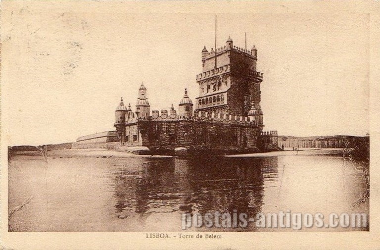 Bilhete postal antigo de Lisboa , Portugal: Torre de Bélem - 79